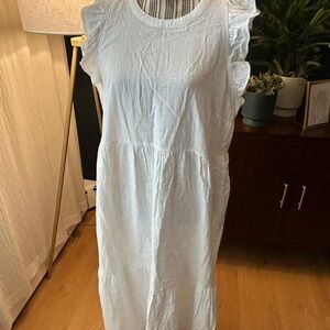 UNIVERSAL THREAD White Ruffle Sleeve Maxi Dress